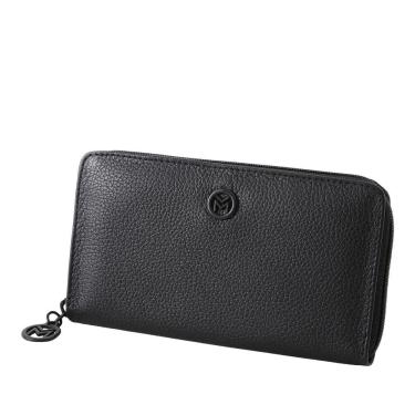 Imagem de Carteira Feminina Zíper Couro Legítimo Cartão Rg Mariart 556