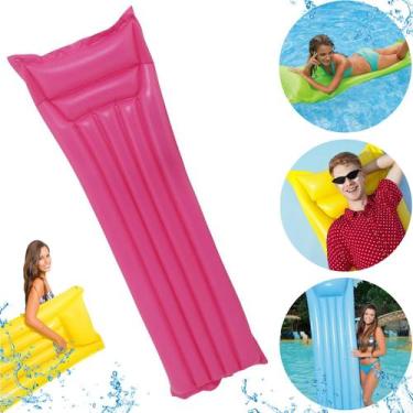 Imagem de Colchão Inflável Grande Praia Piscina Summer 189x69cm - Mor, Rosa
