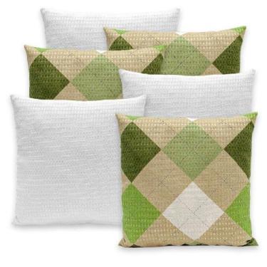 Imagem de Kit 6 Capas de Almofadas Piquet 40x40 C/ Zíper Favinho Decoração - Raf