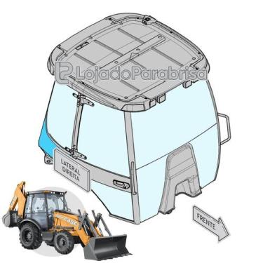 Imagem de Vidro Lateral Traseiro Direito Inferior - Case 580N 84224343