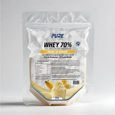 Imagem de Whey Protein Concentrado 70% 900g Pure Athletic, Creme de Banana