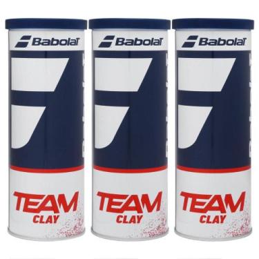 Imagem de Bola de Tênis Babolat Team Clay Tubo em Lata com 3 Bolas Pack com 03 T