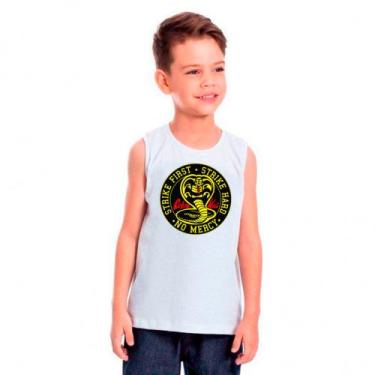 Imagem de Regata Infantil Branca Cobra Kai 06 - DESIGN CAMISETAS, Branco, 2