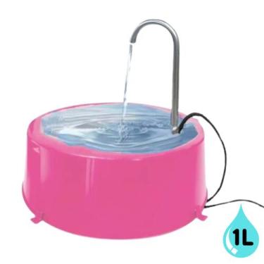 Imagem de Fonte Bebedouro Ultra Mascotes Rosa 1L