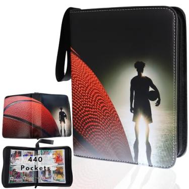 Imagem de Rucher Fichário de cartas esportivas com mangas. Álbum protetor de manga de cartão de futebol de beisebol para 2024 2025 compatível com topps. Presentes ideais para colecionadores de fãs de esportes.,