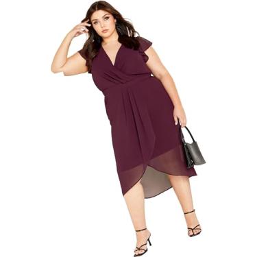 Imagem de City Chic Vestido plus size, vestido rodado, Ameixa temperada, 25 Plus Size