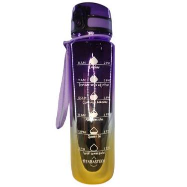 Imagem de Garrafa Squeeze  Degradê Metalizada 1L Academia  Cor:Roxo - SACKS