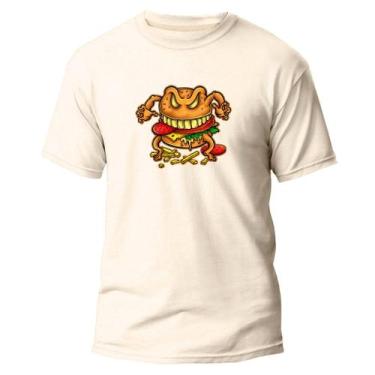 Imagem de Camiseta Algodão Premium Estampa Digital Sapo Faminto - NoBrand, Off w