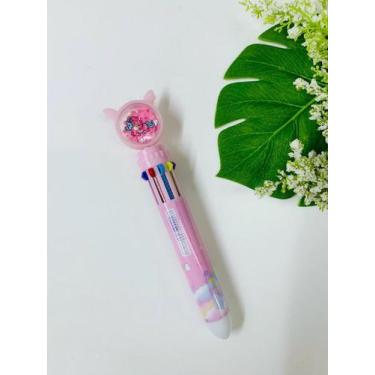 Imagem de Caneta Esferográfica 10 Cores Gato Lantejoulas Fofa Para Escola 9017 -