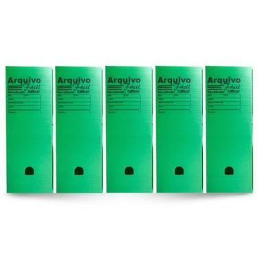 Imagem de Kit 5 Caixa Arquivo Morto Ofício Polionda Escritorio - Alaplast,  verd