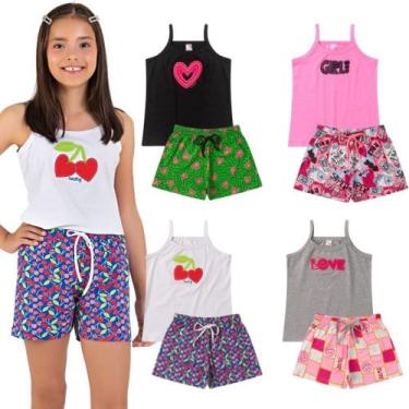 Imagem de Kit 12 peças de Roupa Infantil Menina Verão Conjunto Feminino Pronta E