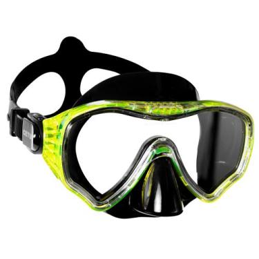 Imagem de Máscara de Mergulho Cetus New Parma Pro, Preto, Amarelo
