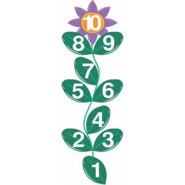 Imagem de Adesivo Para Chão Amarelinhas Flores E Folhas Laminado - Adesivos Kigr