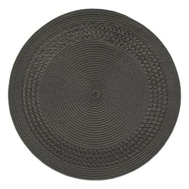 Imagem de Jogo Americano Redondo entrelacado 1 unidade -  Carvao - Copa & Cia