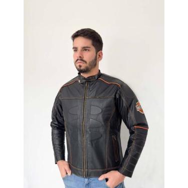 Imagem de Jaqueta De Couro Legítimo Harley Davidson Masculina - Bufalo Couros, X