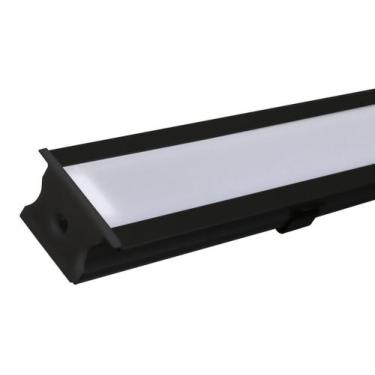 Imagem de Perfil Embutir 2 Metros Alumínio 25x14mm - I9LED, Preto