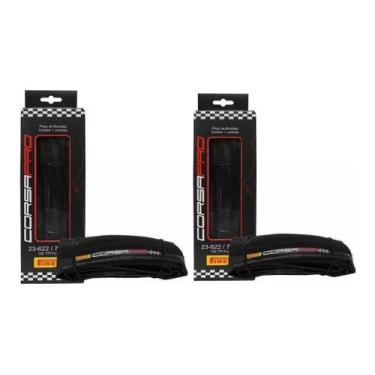 Imagem de Par Pneu Pirelli Corsa Pro Speed 700x23 Kevlar Bike Com Cor