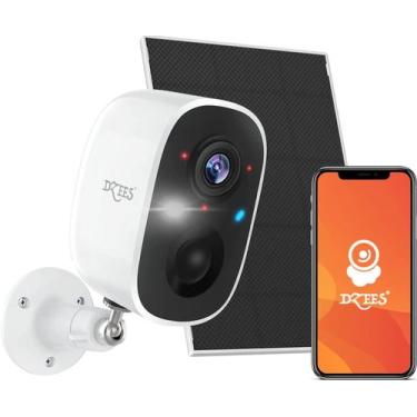Imagem de Câmeras de segurança Dzees Solar Powered Wireless 2K WiFi