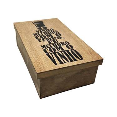 Imagem de Caixa Mini Chandon Tampa de Sapato 1 Div Melhoro com Vinho 22x16x8 Kit