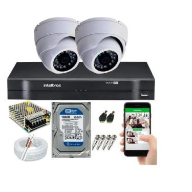 Imagem de Kit CFTV 2 Câmeras hd 720p e HD 160GB - Intelbras