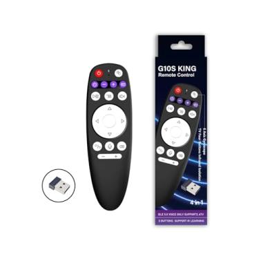 Imagem de BOXPUT G10S King Remote Control, BT5.0 & USB 2.4G RF Remote Air Mouse Remote Control 6 Axis Gyroscope and Infrared Learning for Android TV Box TV Stick Smart Set Top Box (Batteries are not Included)
