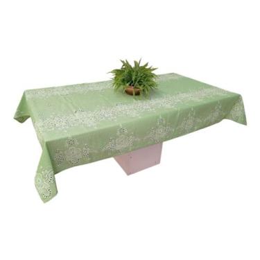 Imagem de Toalha De Mesa 12 Lugares Em Linhão 3,45m X 1,45m Qcasa Enxovais, Verd