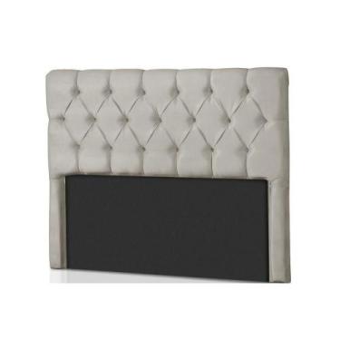 Imagem de Painel de Cama Box Estofada King Califórnia Suede Bege - Probel