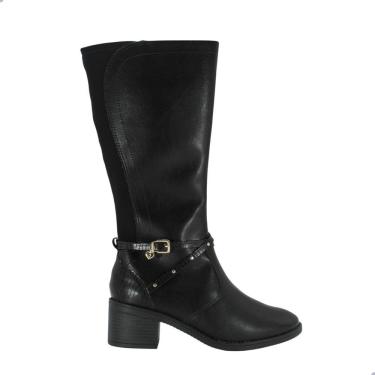 Imagem de Bota Ramarim Feminina Cano Longo Salto Médio Preto