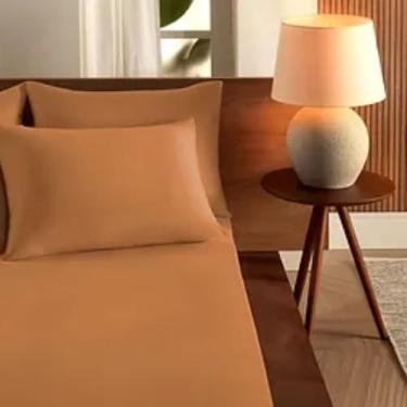 Imagem de Lençol Solteiro Avulso Malha 100% Algodão Vivaldi Premium Sul Brasil (Castanha)