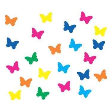 Imagem de Adesivo Parede Infantil 72 Borboletas Cores Vivas - 6 Cores