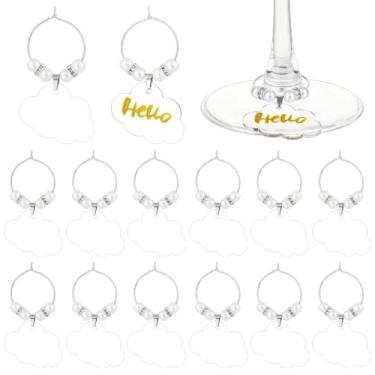 Imagem de BENECREAT Pingentes de taça de vinho transparente, pingentes de nome de taça de vinho de acrílico para identificação de vidro e decoração de taça de vinho, Acrílico, Sem Pedra Preciosa