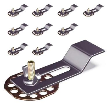 Imagem de Suportes de suporte para pia, suporte, suportes – Pacote com 10, kits de clipe universal para pia de epóxi para pia de cozinha mármore granito bancada pia de banheiro