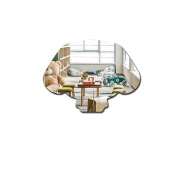 Imagem de MACGIKMIRO Cão fofo espelho de acrílico inquebrável espelho não quebrável espelho de parede acrílico espelho decorativo espelhos sem moldura para decoração de quarto de casa