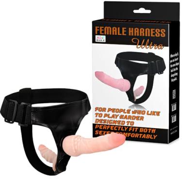 Imagem de Female Harness Cinta Peniana Dupla Penetração Strap-on 16cm x 3,5cm Regulável até 44