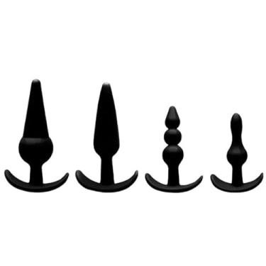 Imagem de Kit 4 plug anais silicone Plug Anale plug anais feminino brinquedos anais Brinquedos sexuais