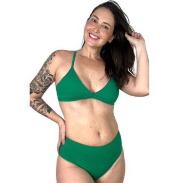 Imagem de Biquini Cintura Alta Plus Size Hot Pant Bojo Soft Plusmind - Plusmind 