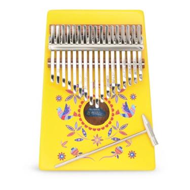 Imagem de Kalimba infantil de madeira da Marmelada Musica - Mini piano de polegar Kalimba, piano de dedo de 34 teclas para crianças, tambor de polegar, instrumento kalimba perfeito para jovens músicos