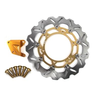 Imagem de Rotor de disco de freio dianteiro flutuante com parafusos de montagem para Kawasaki Ninja 250R 250 R EX250J 2008-2012 acessórios de substituição de motocicleta dourado