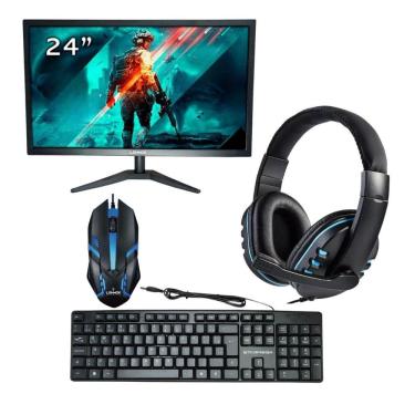 Imagem de Kit 1 Monitor Led Full Hd 60Hz Mais Mouse Periféricos Kit 2