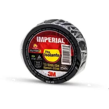 Imagem de Fita isolante imperial pvc 18mm x 20m preta - 3m