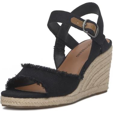 Imagem de Lucky Brand Sandália anabela feminina Mindra Espadrille, Jeans preto, 11
