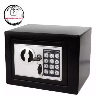 Imagem de Cofre Eletrônico Digital Em Aço Teclado Senha + 2 Chaves - Tesla Store