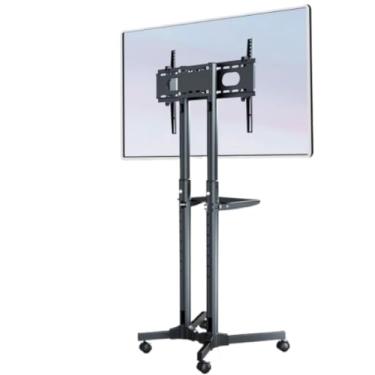Imagem de WYUYIWH Suporte universal para TV com suporte de TV móvel para TVs LCD de tela plana de 32 a 70 polegadas, carrinho de TV de piso com prateleira, altura ajustável com rodas suporte de TV no chão