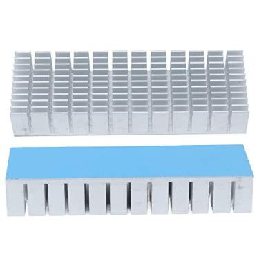 Imagem de Placa de Calor Entalhada do Módulo do Refrigerador do Dissipador de Calor de Alumínio de 2 Pces para Refrigerar Eletrônico Microplaqueta Cpu 120mm X 40mm X 20mm (Com