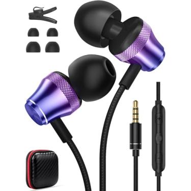 Imagem de Fones de ouvido com fio para Chromebook Laptop PC, fones de ouvido intra-auriculares de 3,5 mm para Kindle Fire HD 10, 8, 8 Plus, 7 tablets, fones de ouvido com cancelamento de ruído, plugue de áudio