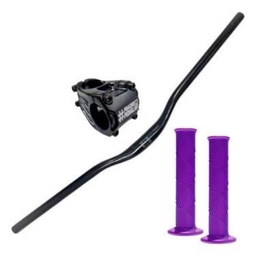 Imagem de Kit Guidão Mesa Manoplas Wheeling Freeride Grau Gios Naja - Prazer Em 