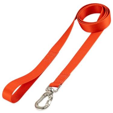 Imagem de Basic Pet Coleira Guia 2 Metros Para Cães Cachorro Adestramento Passeio Porte Grande Médio Pequeno (Vermelho, G)