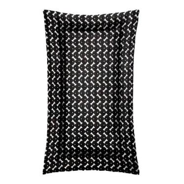 Imagem de Colchonete Pet Estampado P - ALEPLUSH, Preto Ossinho
