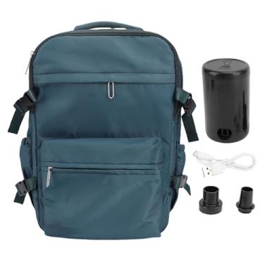Imagem de Viagem de Mochila a Vácuo Com Bomba, Mochila de Selo a Váculo Resistente a 27L Com Sistemas de Vácuo para Mulheres e Homens, Mochilas de Compressão para Laptop de 15,6 Polegadas (Pavão azul)