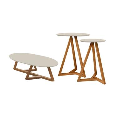 Imagem de Jogo De Mezanino Lateral Com Mesa De Centro Juventus Off White Nature